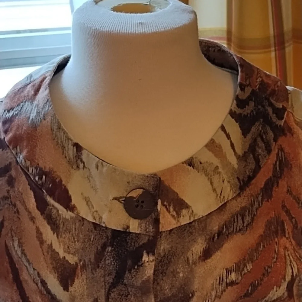 Chicos Animal Print Jacket with 3/4 Sleeves